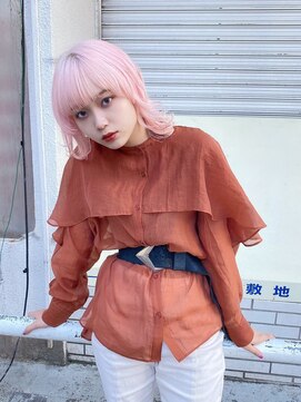 リアイス(Re:ICE) ミニウルフ/くすみブルー/流れるレイヤー/インナーハイライト