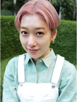 セシルヘアー 小倉店(Cecil hair) ピンクカラー/ハイトーンボブ/コンパクトショート