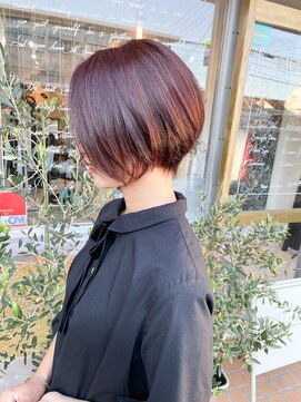 ダット(Dat) チェリーレッド×ハンサムショート/20代30代40代