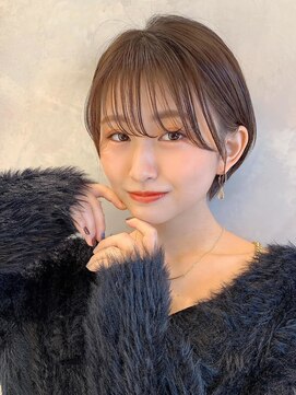 トルネード(TORNADO) 小顔補正カットショートボブ 丸みショートシースルーバング A521