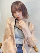 ロカ(roka)&nbsp;顔まわりレイヤー　ボブ　/ ピンクブラウン