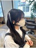 結んでも下ろしても可愛い顔まわり