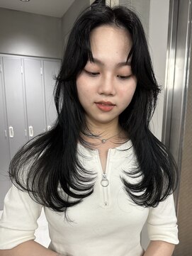 サイン 渋谷(SIGN) 【SIGN レイヤーカット】ブルーブラック