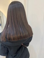 ノク(nok)&nbsp;艶ラベンダー_前髪アンブレラカラーこなれミディイメチェン