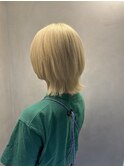 抜きっぱなしブロンド×ウルフヘア