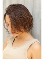 シー バイ ロンド 新宿(Sea by Lond) コテ巻き風パーマ/グレージュ