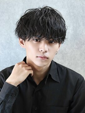 エース(ACES) 2wayソフトツイストパーマツーブロック無造作マッシュ刈り上げ