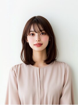 e.m.a プレミアムビューティーサロン 栄駅店(e.m.a PREMIUM BEAUTY SALON) セミロング/イメチェン/外ハネボブ/美髪/ワイドバング/髪型
