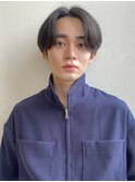 毛流れパーマ　センターパート　ニュアンスパーマ　MOMO