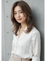 フルショウ 苦楽園店(FURUSHO)&nbsp;チョコレートブラウン/ミディアムレイヤーカット/ハッシュカット