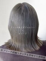 サラジュ 仁川店(SARAJU) 【Wカラー特化】森山担当 ブリーチあり×オリーブ