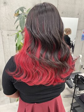 リノート バイ エゴル 名古屋(LINOET by ENGOL) 【手島カミラ】インナーカラー×レッド