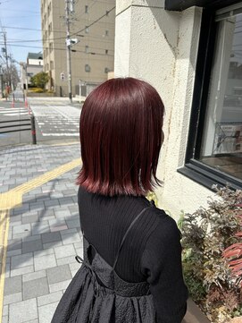 ファスナー(fustener) チェリーレッド
