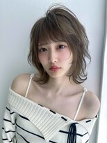 ジェニーバイメノン(JENNIE by Menon) ミルクティーベージュ こなれミディ 顔周りレイヤー