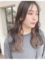 ヘアー アイス 御器所本店(HAIR ICI)&nbsp;ロング　レイヤー　インナーカラー　シースルーバング