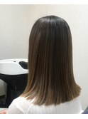 切りっぱなし☆ミディアムストレート