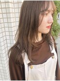 【LA PENSEE】マロンベージュ.レイヤーカット.シースルーバング