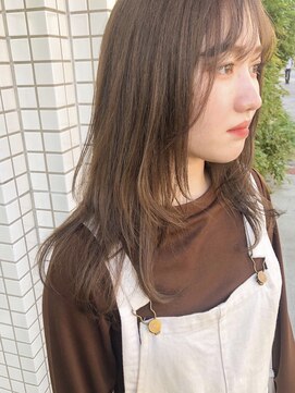 ラパンセヴェール(LA PENSEE VERT) 【LA PENSEE】マロンベージュ.レイヤーカット.シースルーバング