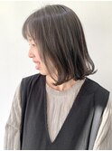 【FOLK】暗くても透けるダークグレージュ☆切りっぱなしボブ♪