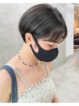 スー 渋谷(suu) 大人ショートボブ黒髪ショートカットマッシュショート前髪あり