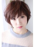 大人かわいいくせ毛風マッシュショート