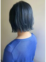 エル セルカ 高田馬場(el CERCA)&nbsp;切りっぱなし外ハネ×ラフレイヤーボブ×ブルーブラックカラー