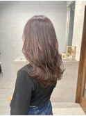 ラフウェーブミディアム×ラベンダーピンク♪