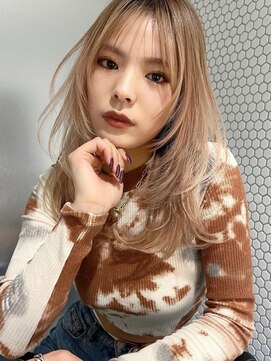 サイン 渋谷(SIGN) ザクザクレイヤーカット巻き方簡単ロング韓国アイドル表参道渋谷