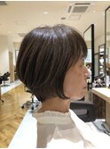 【大人女性スタイル】ショートボブスタイル☆ナチュラルベージュ