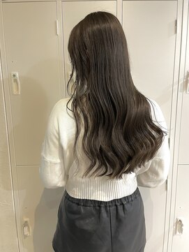 リト(riTo) 20代暗めカラーデザインカラーロングオリーブグレージュベージュ