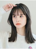 似合わせ イメチェンヘアスタイル ハッシュカット フルバング
