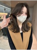 韓国ヘアイメチェンハッシュカット似合わせカットレッドブラウン