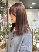 ヘアーアンドメイク ビス(HAIR&MAKE bis)&nbsp;初カラーにピンクブラウン☆彡/立川美容室【黒田あさみ】