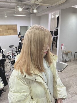 アジールヘア 所沢プロペ通り店(agir hair) 美髪ヘルシーロングブロンズベージュケアブリーチ練馬所沢