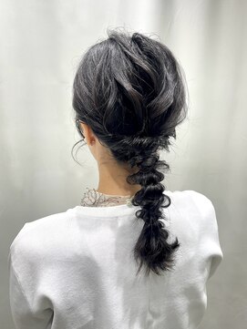 サクララ(Sakura la) 編み下ろし/結婚式お呼ばれヘア/参列ヘア/二次会ヘア/ミディアム