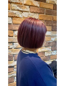 インパークス 草加店(INPARKS) ピンクベージュ×ボブスタイル