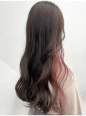 イヤリングカラー/髪質改善/ピンクベージュ/中野/インナーカラー