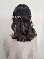 ミレバイジェニー (mirae by geny)&nbsp;ハーフツイン リボン アレンジ　r