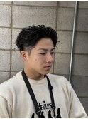 かき上げパーマスタイル
