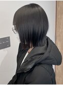韓国風タッセルボブダークカラー＊赤み消しカラーグレージュ