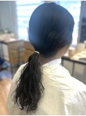 結んで可愛いパーマヘア♪
