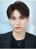 フェザーパーマセンターパートニュアンスパーマ韓国マッシュ黒髪