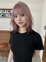 リヴ ウメダ(LIV umeda)&nbsp;ミルクティーピンク/ホワイトピンク/ミディアムレイヤー/梅田