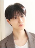 シースルーマッシュ韓国ヘアカルマパーマ韓国マッシュ黒髪