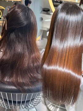 ロンドウル 熊本(Lond ulu) 暗めカラー/レイヤーカット/髪質改善/縮毛矯正/韓国ヘア