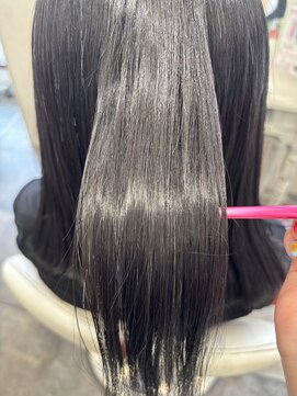 アース 福岡天神赤坂店(HAIR & MAKE EARTH) 髪質改善プレミアムストレート　７