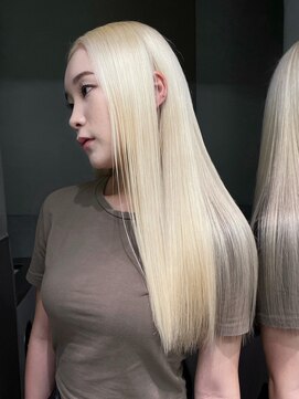 アルバム 渋谷パルコ(ALBUM) ロングハイトーンブロンドホワイトベージュ_ba572781