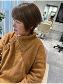 白髪改善白髪ぼかしハイライトカラーショートボブ