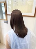 アッシュカラー透明感艶カラーブリーチなしヘーゼルアッシュ