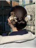 お着物に合わせた【アップヘアアレンジ】